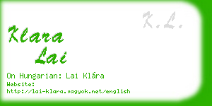 klara lai business card